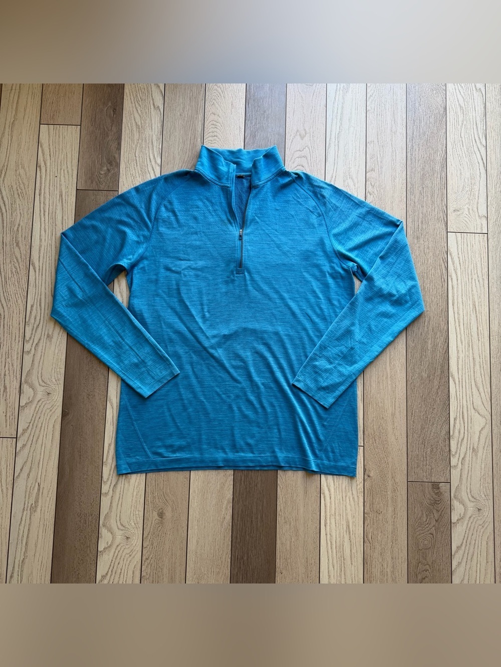 Lululemon Men's Teal Quarter-Zip Sweater XL
